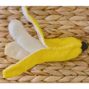 Handmade felt banana